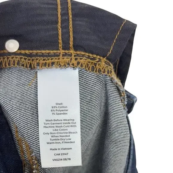 Talbots Medium Wash Denim Mini Skirt Blue High Rise Stretch Women's Size 16 - Picture 4 of 4